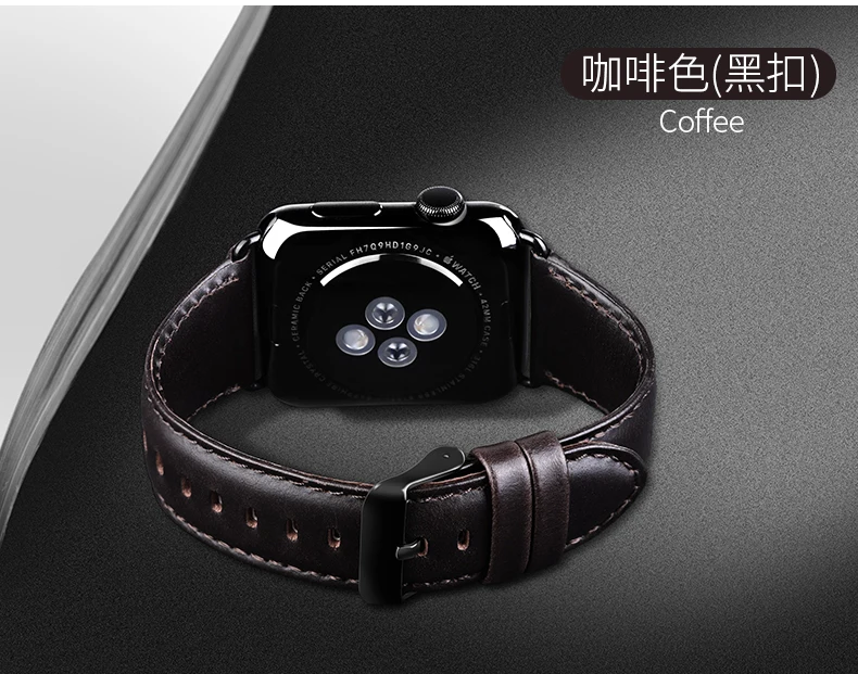 HOCO Genuine Leather Bracelet For Apple Watch Band 42mm 38mm / 44mm 40mm Series 5 4 3 2 1 For Apple Watch Strap iWatch Watchband