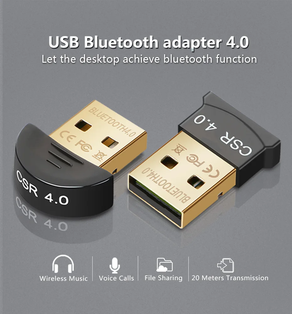 Bluetooth адаптер USB Bluetooth 4,0 адаптер музыкальный приемник для ПК компьютера беспроводной Blutooth передатчик Мини Bluetooth адаптер