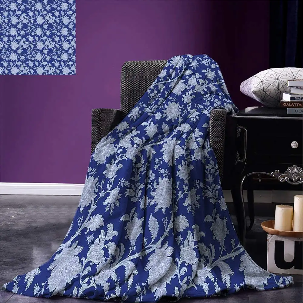 cheap Floral Throw Blanket Classic Middle Eastern Flowers and Paisley Pattern Ottoman Nostalgic Bloom Design Warm Microfiber