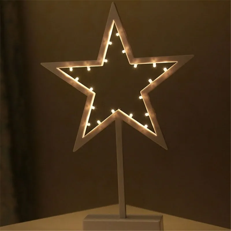 Romantic 3D Battery Table Lamp Christmas Tree Star Heart LED Decorative Night Light Party New Year Decor Birthday Christmas Gift