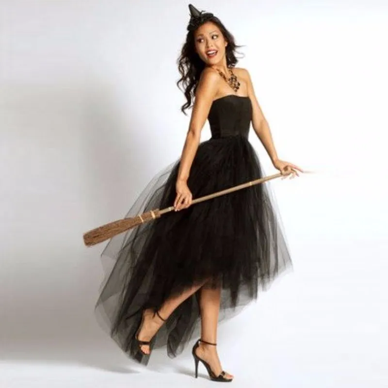 black high low tulle skirt