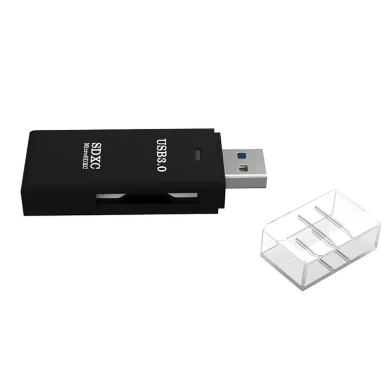 Новый 1 шт. 2 в 1 Мини Портативный 5 Гбит/с Высокая скорость USB 3,0 устройство чтения карт памяти для ноутбука Настольный ПК компьютер высокое