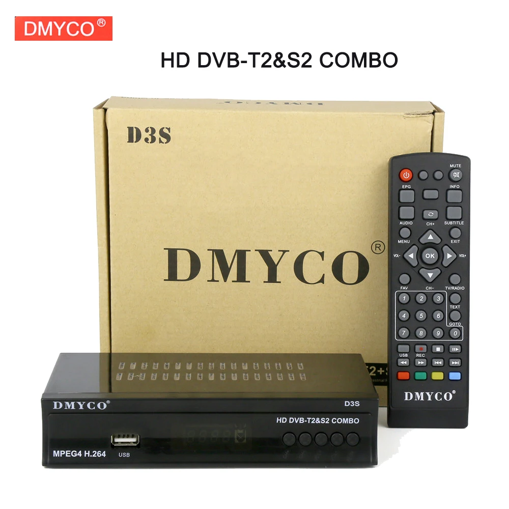 2019 HD DVB T2 + S2 Combo мир Спутниковый Ресивер FTA наземного ТВ тюнер H.264/MPEG-2/MPEG-4 DVB-T2 DVB-S2 Smart Media Player