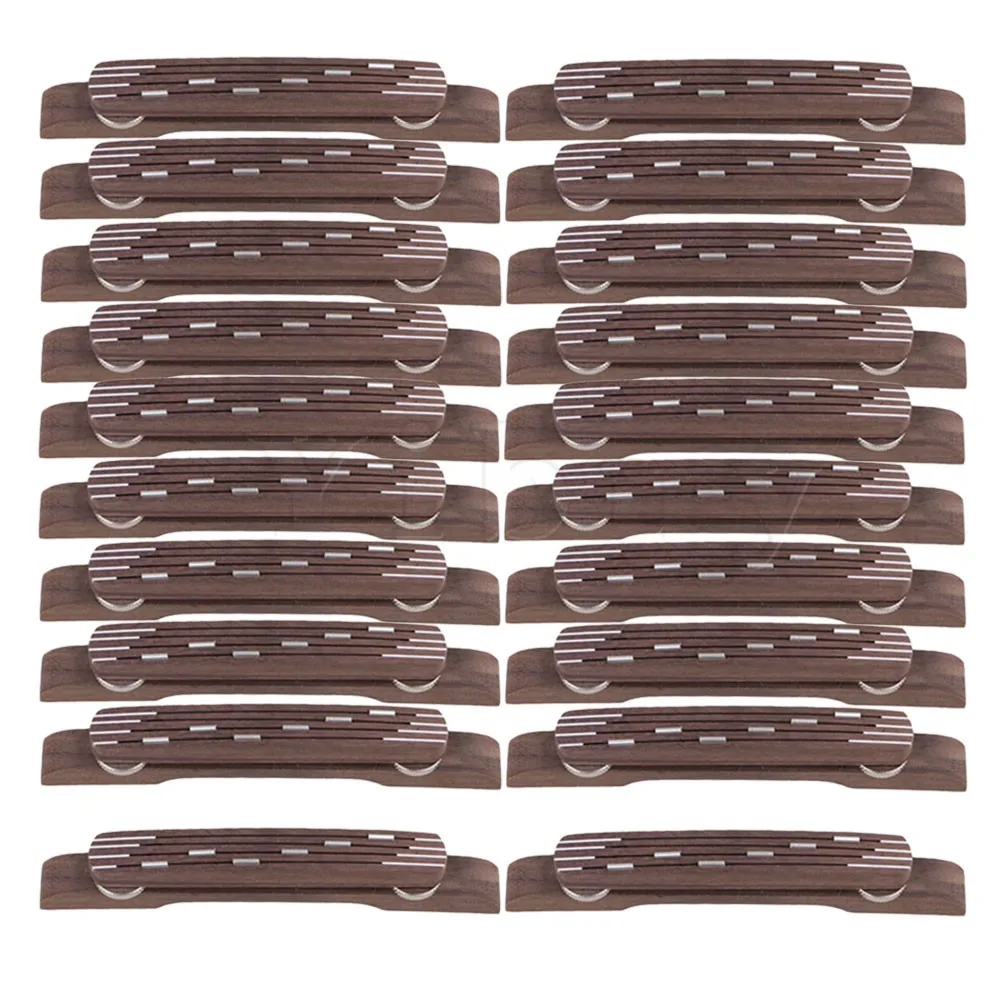 

Yibuy 20PCS Rosewood Bridge Floating for 6 String Guitar Chrome Accessories