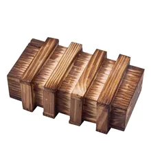 Деревянная головоломка коробка с секретным деревянным ящиком магический отсек мозговой Прорезыватель Развивающие игрушки для детей подарок