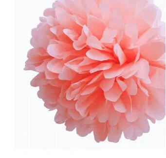 30 шт 1" /30 см помпоны Свадебные украшения 20 цветов цветной бумажный цветок мяч вечерние свадебные украшение душевой кабины - Цвет: Розовый