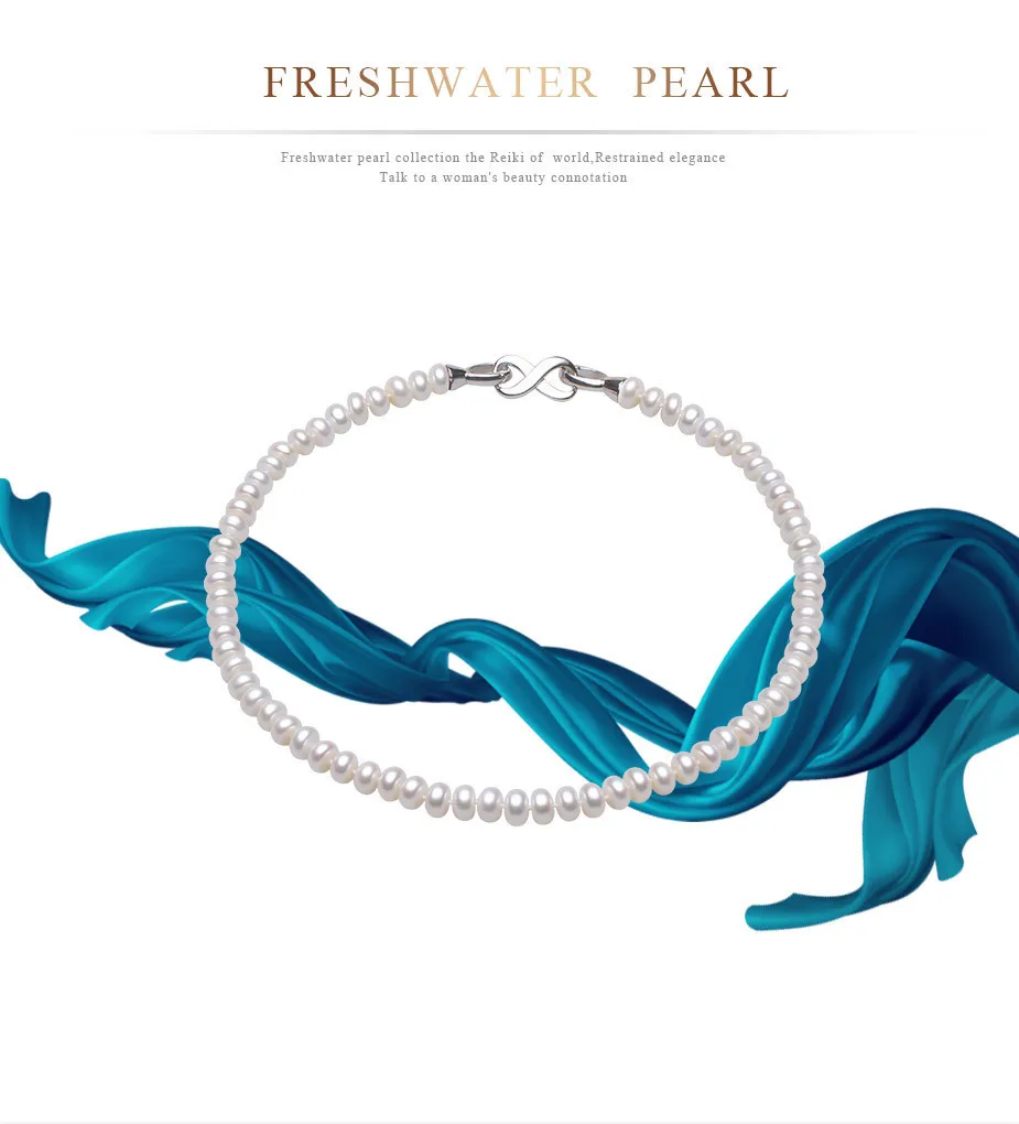 pearl necklace with 925 silver accessories fine jewelry for party wedding