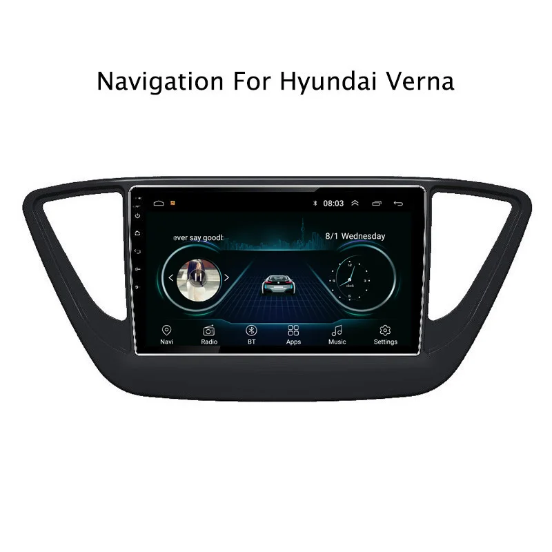 NaviTopia Android 8 1 автомобильный DVD gps Мультимедиа Аудио плеер для Hyundai Verna Solaris 2017