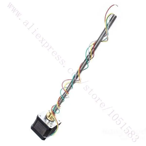 Prix pour 2 Ensemble/lot NEMA 17 Moteur pas à pas Linéaire + Plomb Vis 300mm M8 Z axe 3D Imprimante CNC RepRap Prix pour 2 Ensemble/lot NEMA 17 Moteur pas à pas Linéaire + Plomb Vis 300mm M8 Z axe 3D Imprimante CNC RepRap