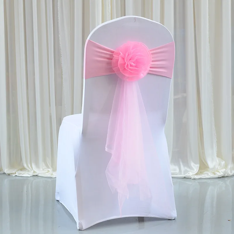 30 шт./компл. серебристый красный винный розовый стул пояса событие банкет вечерние свадебные стулья заколка для волос украшение стул банты