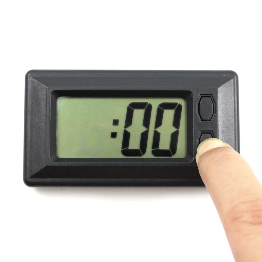 Car Clock Car Clock Electronic Watch Car Dashboard LCD Screen Large Digital Clock Time With Battery Durable Plastic