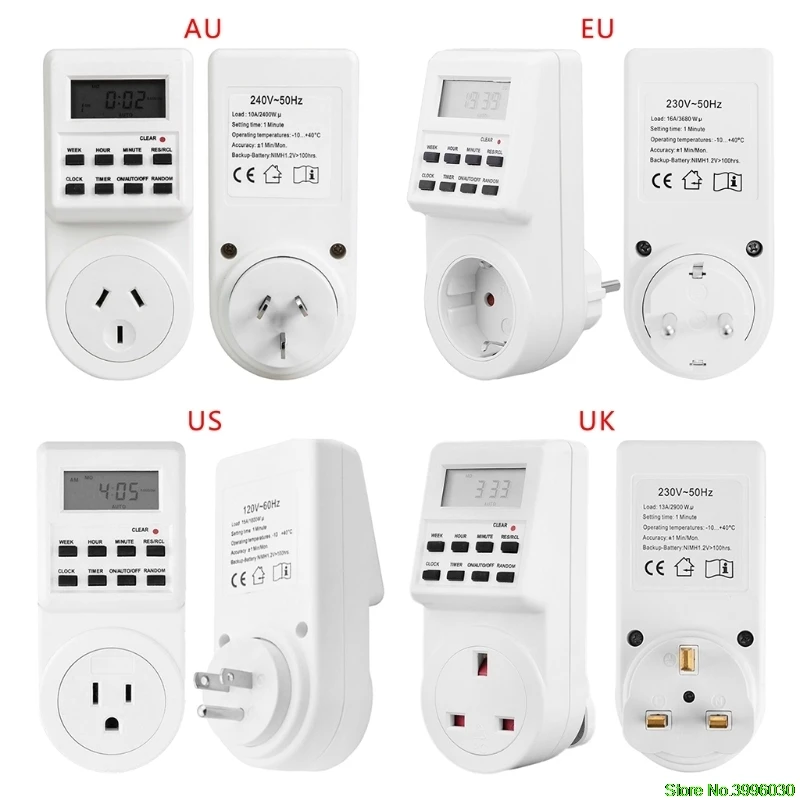 

Plug-in Timer Switch Socket Digital LCD Display Smart Electrical Programmable