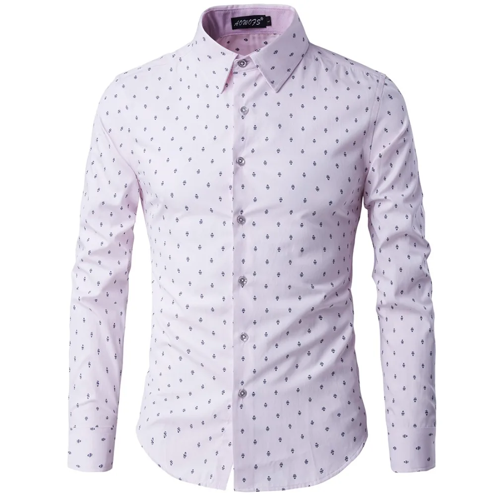 Good quality Men Light color Dress Shirts Autumn New Arrive Male Formal