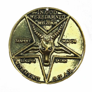 X-COSTUME Lucifer Pentecostal Coin Silver & Gold Coin Festival Cosplay Accessories Gift Costume Prop for Fans