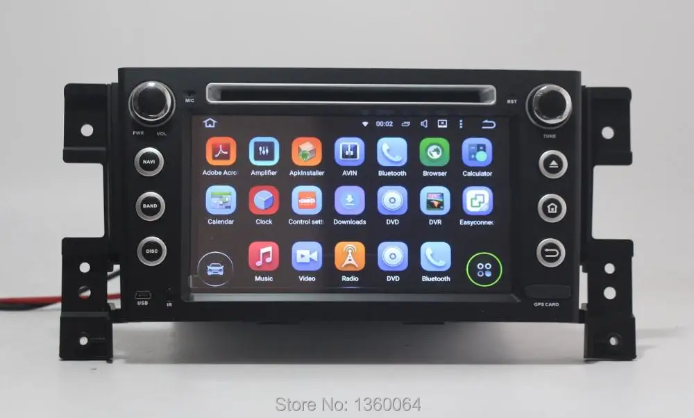 Discount Quad Core Android 5.1 Car DVD for Suzuki Grand Vitara with Navigation system Radio WIFI 4G audio video player support OBD DVR 9