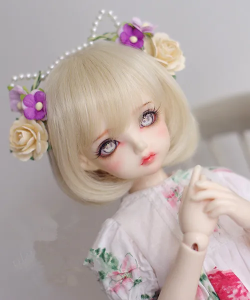 

High temperature wire milk gold color short hair available for 1/6 1/4 1/3 BJD SD DD MDD doll accessories for dolls