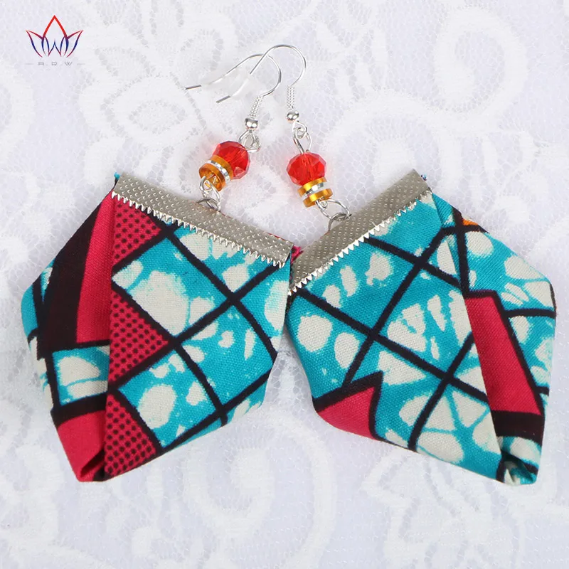 

2019 Triangle Unique Earrings African Jewelry African Handmade Fabric Earrings Eco-Friendly Jewelry WYB125
