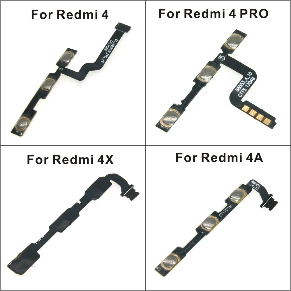 

for Xiaomi Redmi 4 4 PRO 4A 4X Power Volume Side Key Button Flex Cable ON OFF Switch Flex Cable Repair Parts