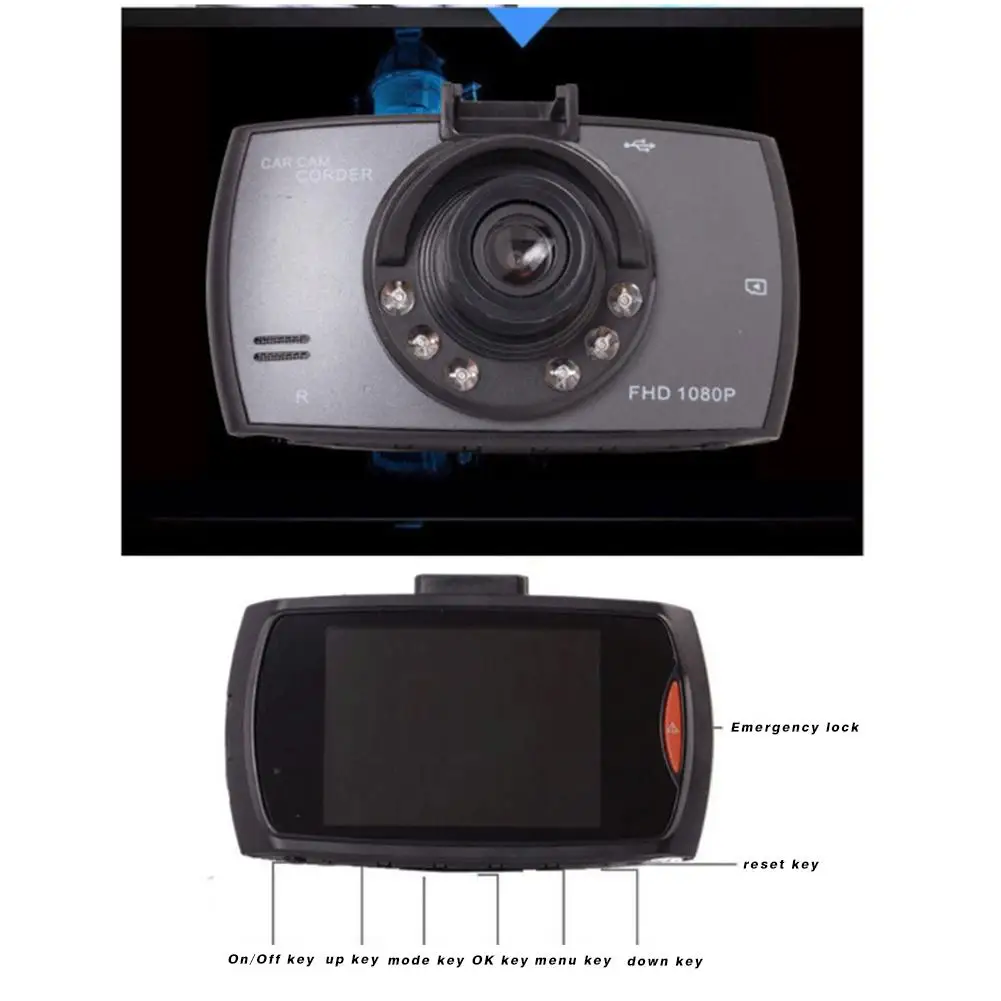 G30 HD управляя Регистраторы Dash Cam Ночное видение Широкий формат 2 3 Inch 1080P парковки