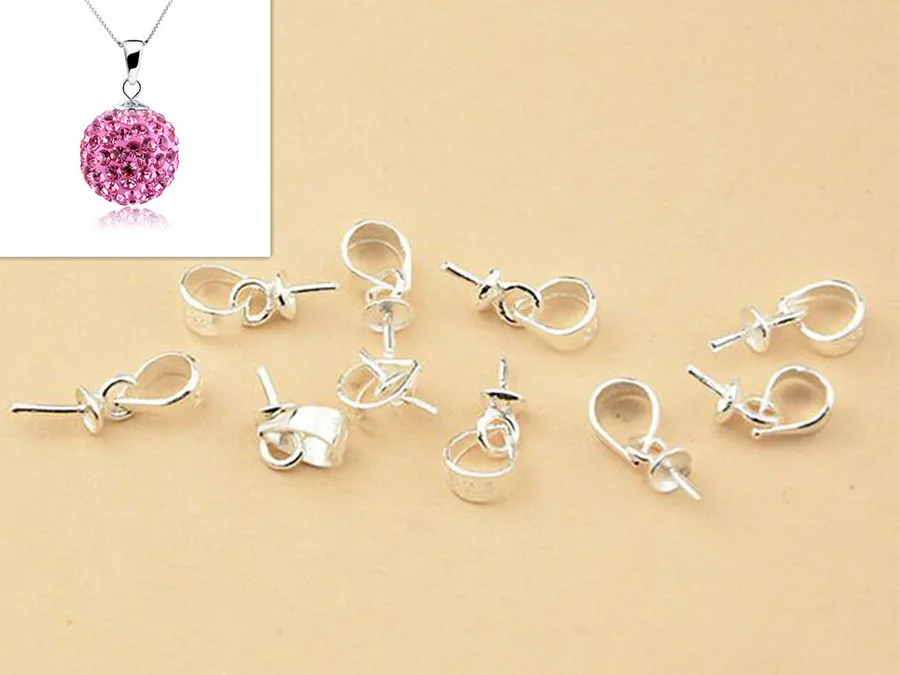 

Wholesale DIY production jewelry accessories earrings hand silver needle puncture pearl jewelry crystal ladies gifts