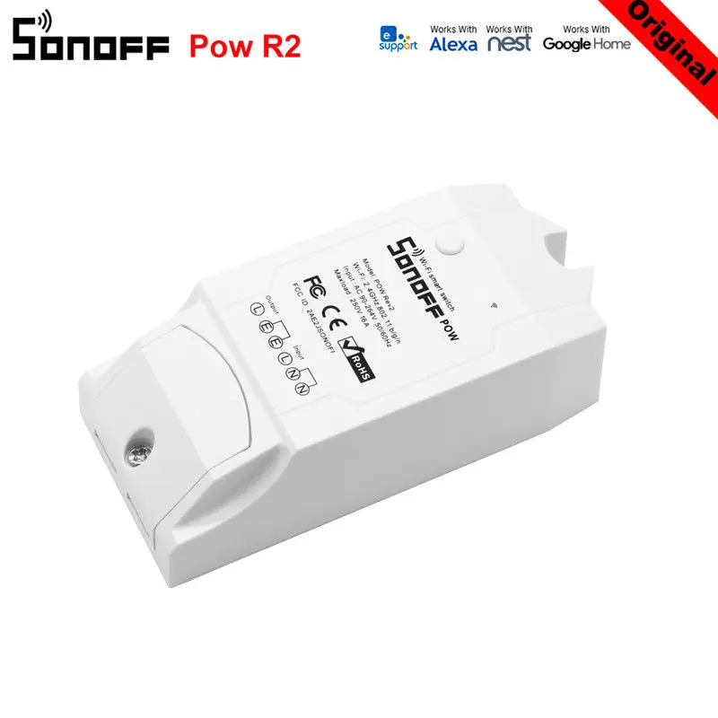 SONOFF ITEAD POW R2 16A 3500 Вт Wifi переключатель контроллер в режиме реального времени энергопотребление монитор измерения для автоматизации умного дома