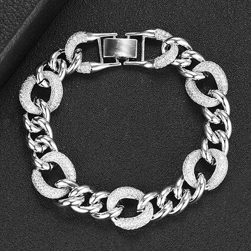 GODKI трендовые браслеты в стиле панк для женщин нежные звенья цепи браслет бусины браслет Шарм богемные пляжные украшения - Окраска металла: Silver