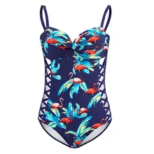 Купальник с принтом, купальник, Цельный купальник, плюс размер, купальный костюм, женский сексуальный купальник