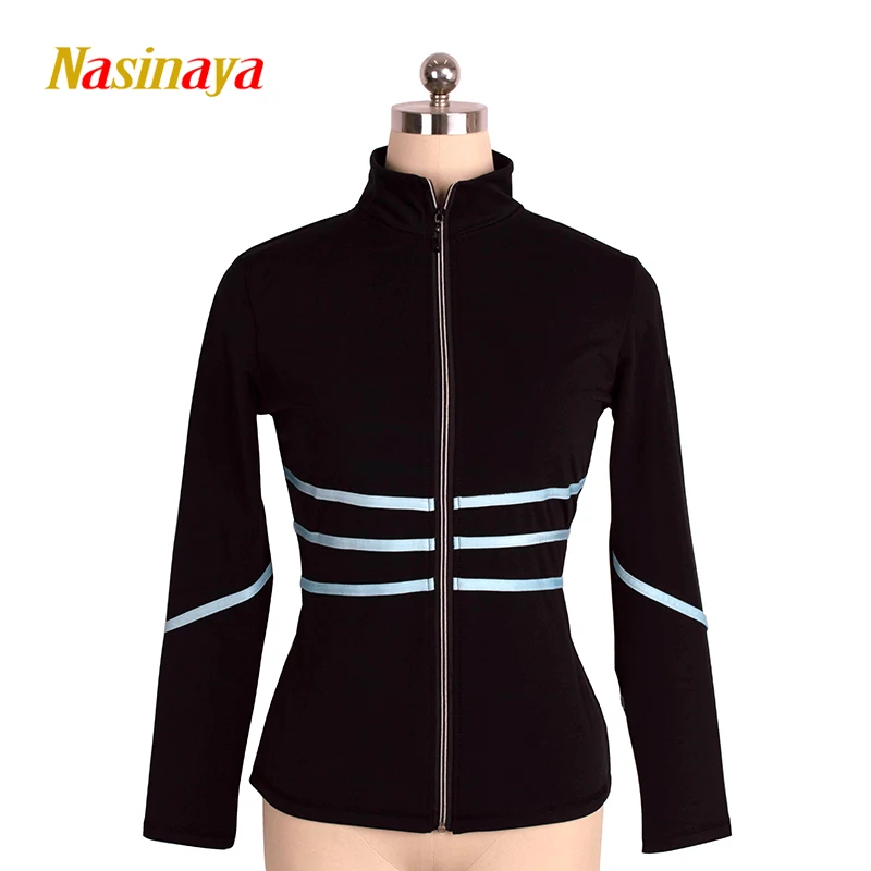

Customized Figure Skating Jacket Zippered Tops for Girl Women Training Competition Patinaje Ice Skating Warm Fleece Gymnastic 10