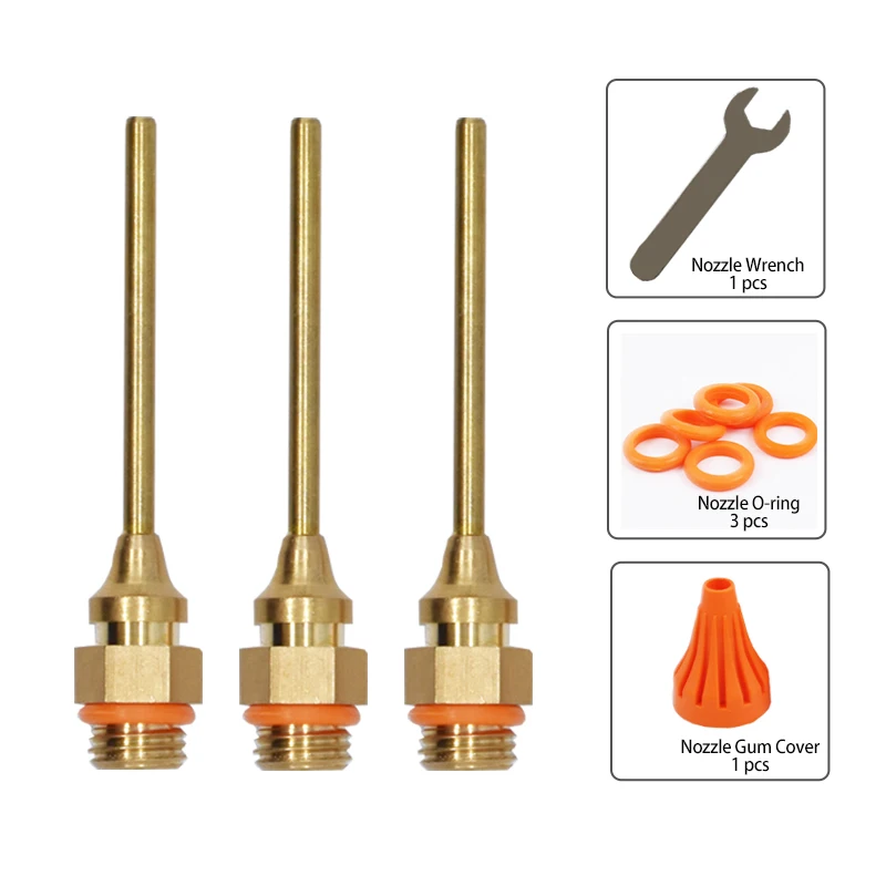 1,5x70 мм длинная медная насадка Малый диаметр 1,5 мм термоплавкий клей пистолет насадка с защитой от утечки уплотнительное кольцо Запасная
