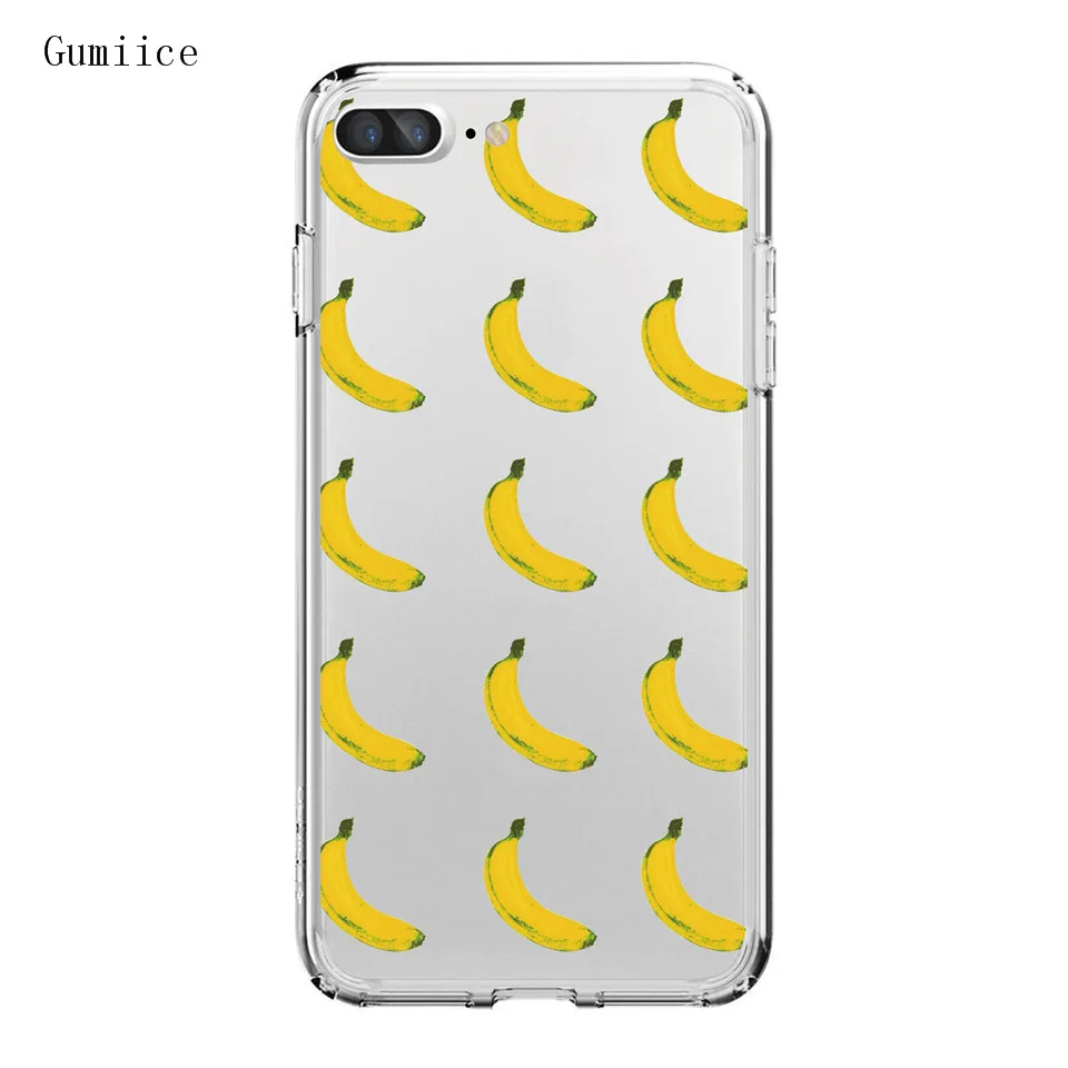 Gumiice Новый чехол мягкий ТПУ материал для iphone7/8 прозрачная много Банан телефон