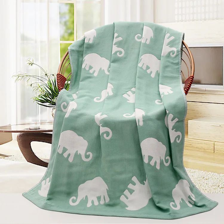 Хлопковое Марлевое трехслойное банное полотенце С Рисунком Слона кота с рисунком Кита домашний текстиль для ванной махровое полотенце пляжное полотенце 70*140 см
