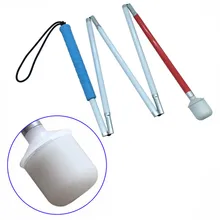 Синяя ручка, 105 см-155 см, алюминиевая подвижная складная трость для слепых(складывается вниз 5 секций