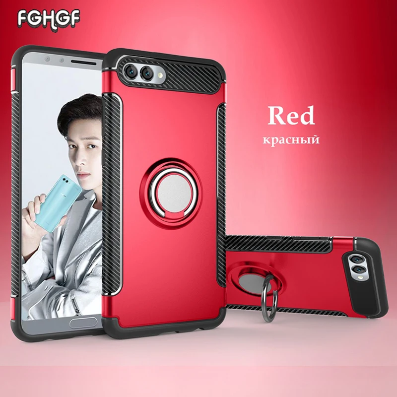 

Shockproof Phone Case For Huawei Nova 2S 2 Plus Coque Adsorbable Magnetic Ring Armor Back Cover Nova 2 Silicone Moblie Phone Box