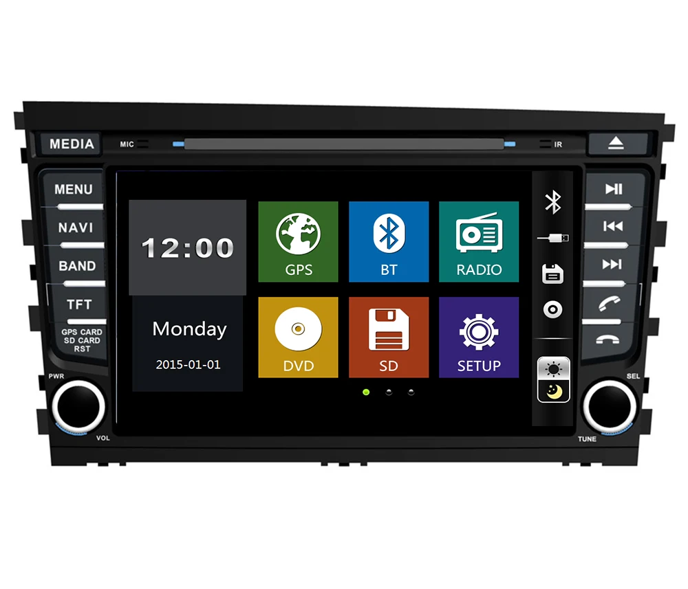 8" in dash Car DVD player with GPS navigation USB/SD BT/TV,audio Radio stereo,car multimedia