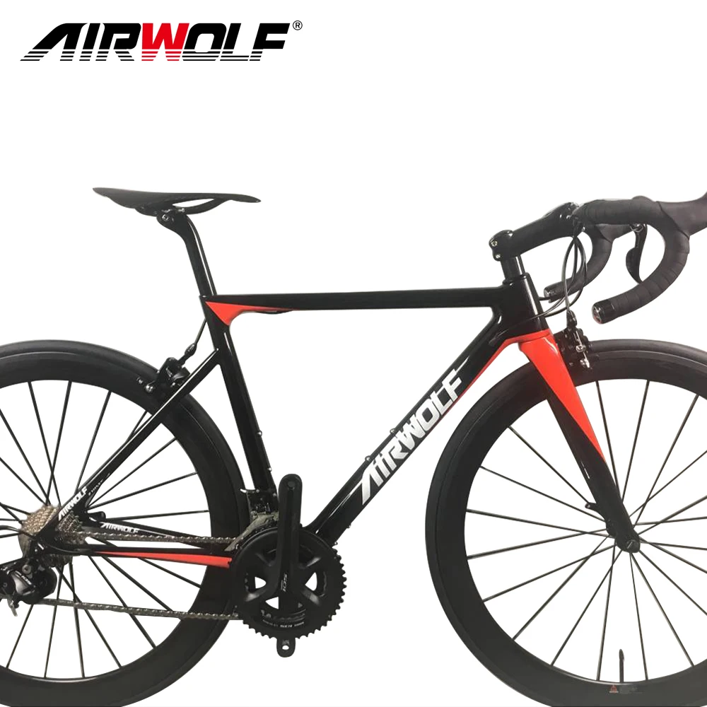 Airwolf 700C карбоновый велосипед Toray T1000 дорожный с монокейным каркасом карбоновые