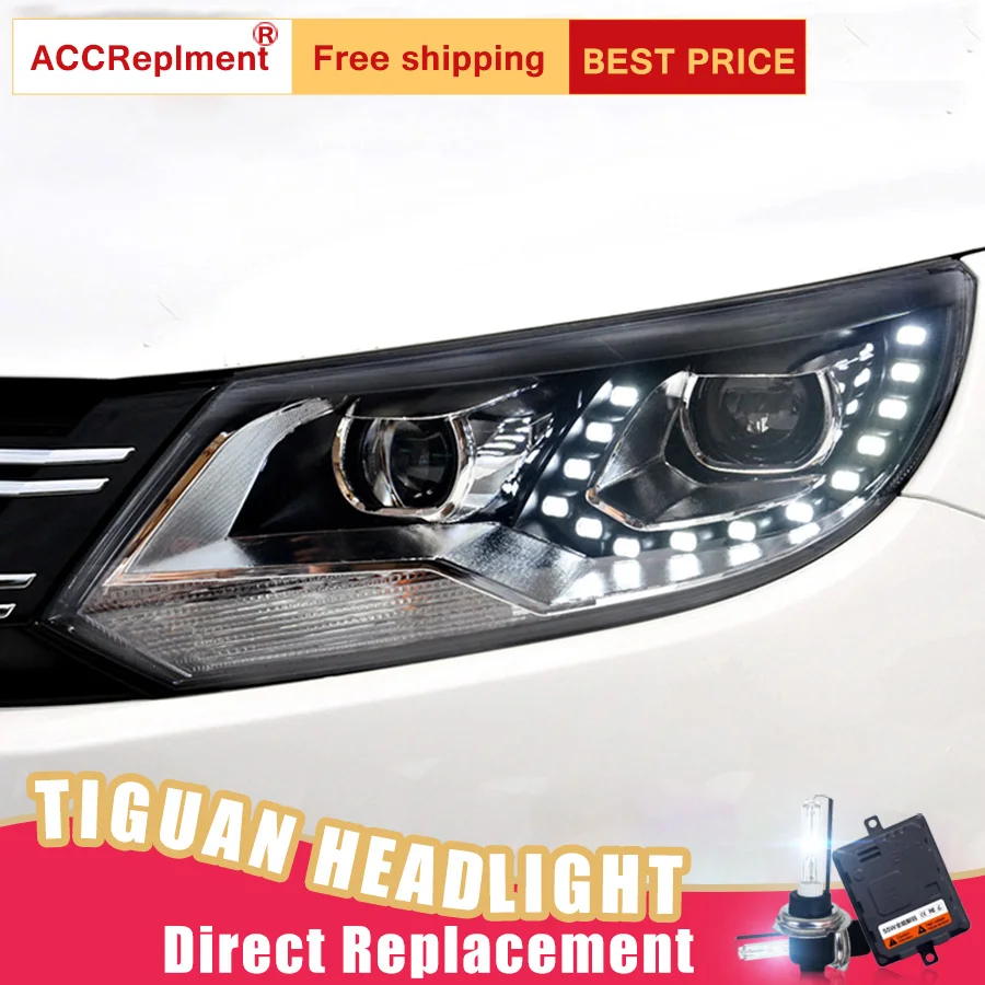 2 шт. светодиодный ные фары для VW Tiguan 2013 2015 Автомобильные ангельские глазки