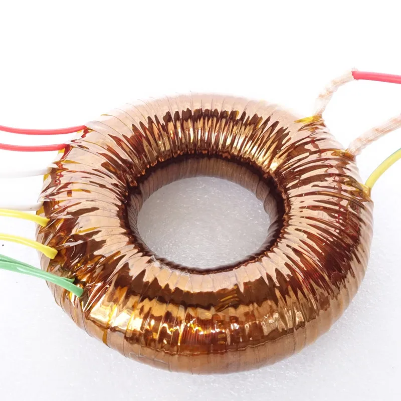 50W 4N OFC O-type audio transformer for DAC pre-amp OUTPUT AC18V~0~18V 0~9V 0~9V INPUT 230V