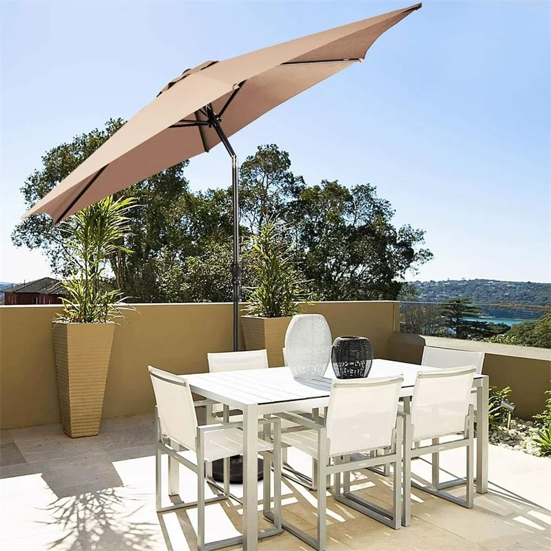 9 Ft Outdoor Pantai Patio Payung Taman Payung Dengan Crank Furniture Op2806 Aliexpress