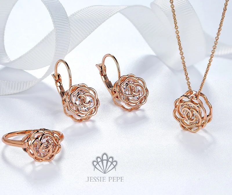 Jessie Pepe Italina, элегантное ожерелье с подвеской в виде цветка розы для женщин, опт, высокое качество,# JP76699