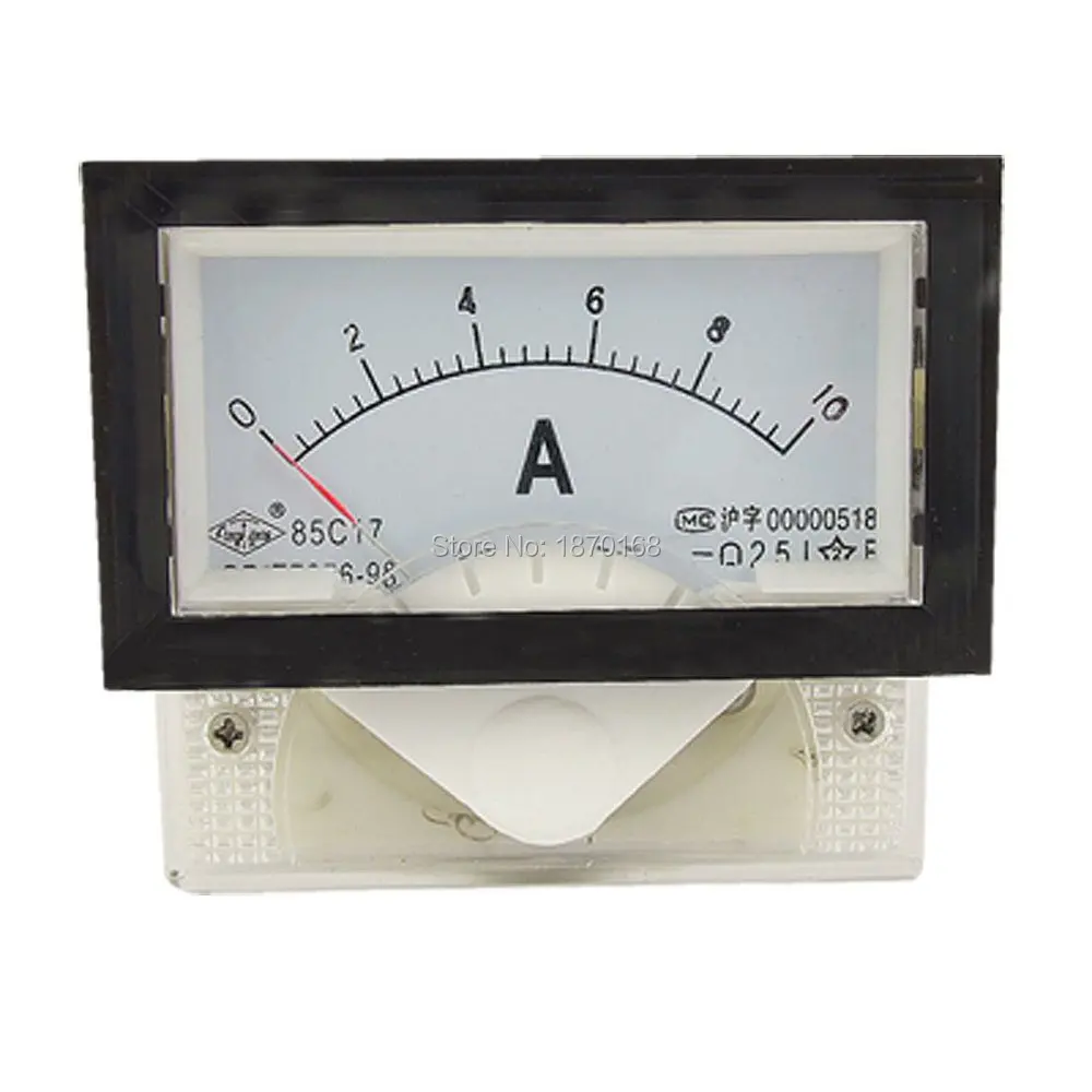 85C17 DC Current 0-10A Red Pointer Analog Panel Ammeter | Инструменты