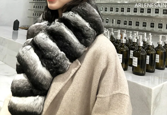 Женский шарф с искусственным мехом Arlenesain роскошный 15*90 см 2019|Женские шарфы| |