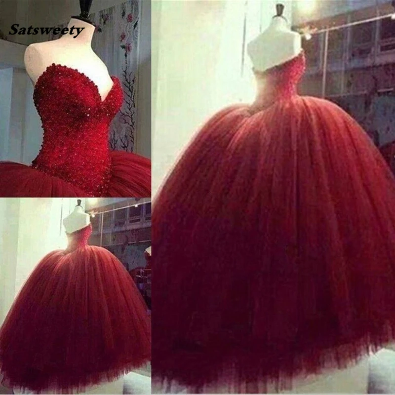 Elegante Bal Dubai Saoedi-arabi Ë Gown Sweetheart Rode Lange Jurken Voor Bruiloft 2020 Vestidos De Baile Lace Up Back Bridal jassen Elegante Bal Dubai Saoedi-arabi Ë Gown Sweetheart Rode Lange Jurken Voor Bruiloft 2020 Vestidos De Baile Lace Up Back Bridal jassen