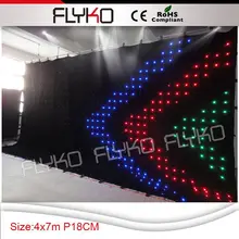 Рождественский светодиодный занавес светодиод сценический фон p18 4x7 m