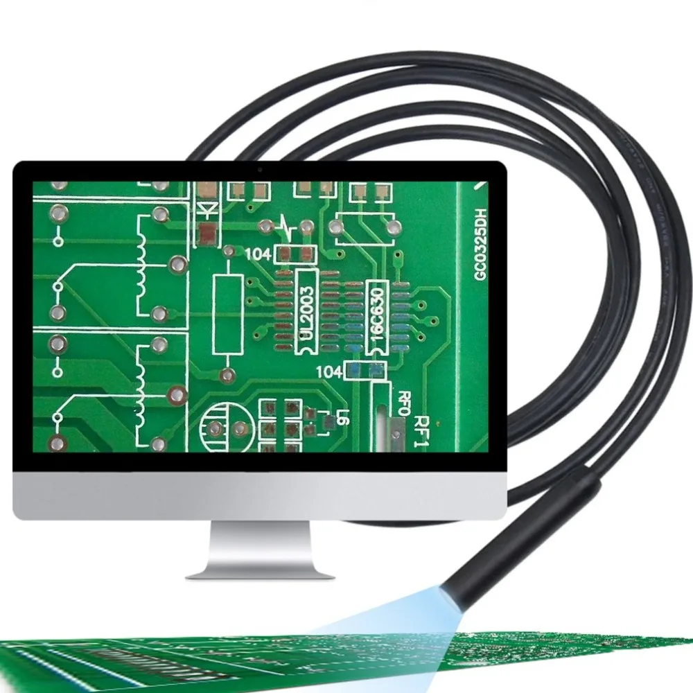 

2M 10mm Lens HD 720P CMOS Waterproof USB Endoscope Security Protection 4 LED Pipe Inspection Camera Endoscope For PC