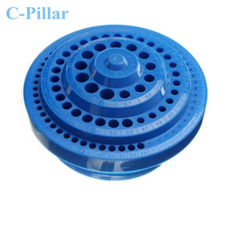 1 PC Multi Functional Blue Plastic Round Shape Drill Bit Storage Box 1