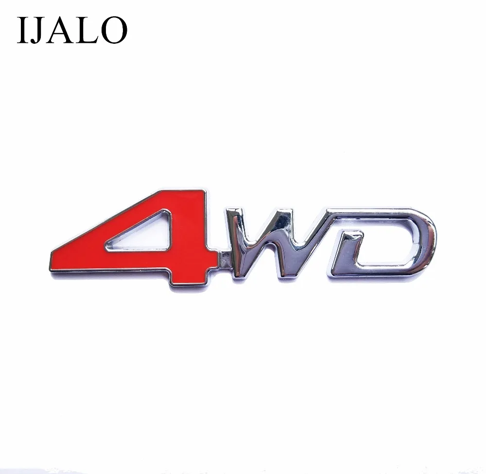 4 WD Metal Car Emblem Badge auto styling decoration emblem with double side adhesive sticker in