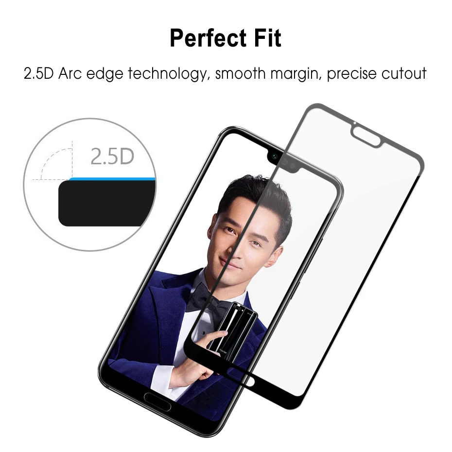 Полностью покрывающее закаленное Стекло для huawei Honor 10 V9 8 Pro 6A 9 6X 7X Экран Защитная