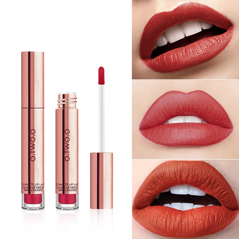 

O.TWO.O 12 Colors Long Lasting Waterproof Liquid Lipstick Beauty Makeup Matte Lipstick Lip Gloss