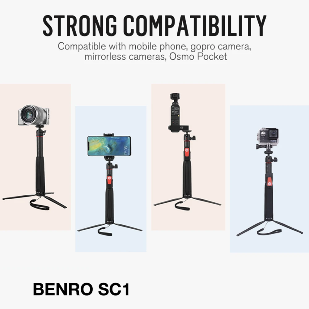 Карманные аксессуары Benro SC1 OSMO мини штатив из углеродного волокна настольная