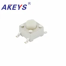 100PCS TS-D003 6*6 White Tactile Switch 4 Pin SMD/SMT Copper Pin Tact Switch Push Button Switch 100PCS TS-D003 6*6 White Tactile Switch 4 Pin SMD/SMT Copper Pin Tact Switch Push Button Switch